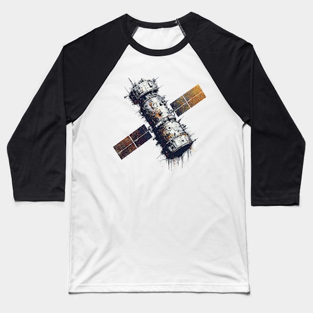 Satellite Baseball T-Shirt by Vehicles-Art